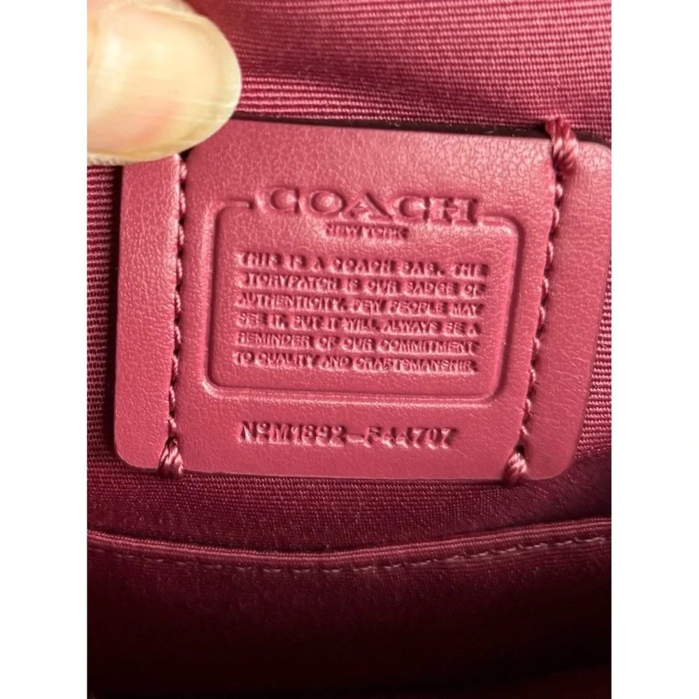 Coach Blake Ostritch Flap Carryall Top Handle Satchel Embossed Leather